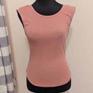 Ribbed Open Back Top